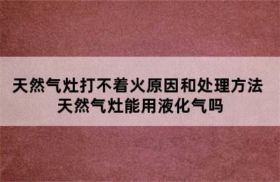 天然气灶打不着火原因和处理方法 天然气灶能用液化气吗